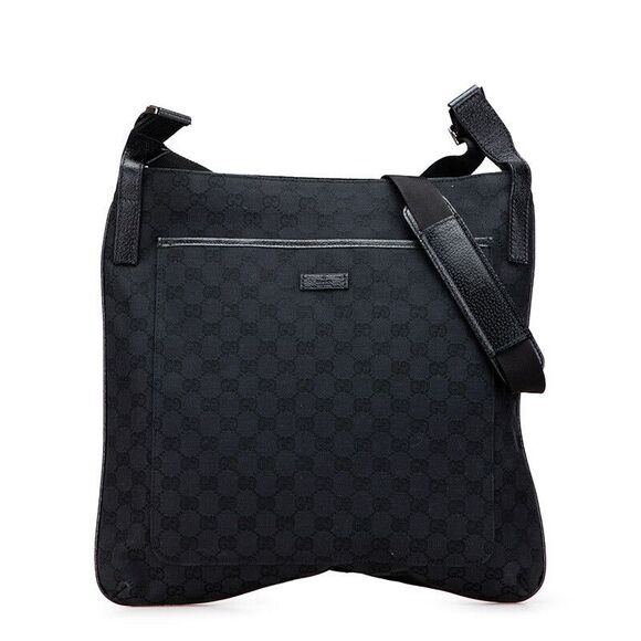 Gucci GG Canvas Shoulder Bag Canvas Leather - Picture 1 of 10
